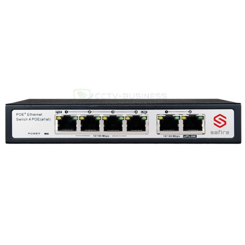 PoE switch 6 poorten