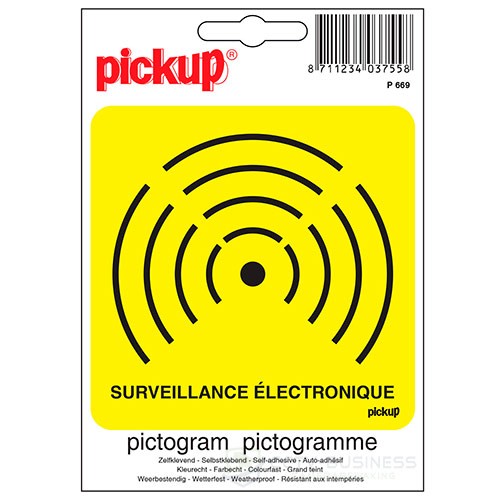 Sticker elektronisch beveiligd