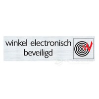 Bordje winkel beveiligd