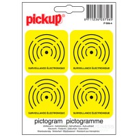 Sticker elektronisch beveiligd 4x